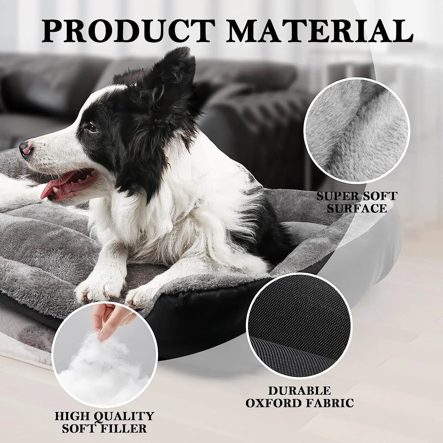 Dog Bed, Dog Beds for Large Medium Dogs, Rectangle Washable Dog Bed Comfortable and Breathable Large Dog Bed, Pet Bed